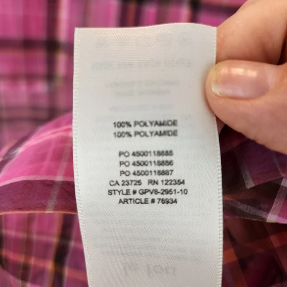 Aritzia Pink Plaid Sheer Top - Picture 7 of 10